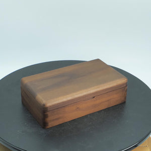 Multi-Compartment Black Walnut Jewelry Box, Elegant Storage for Earrings, Rings & Bracelets