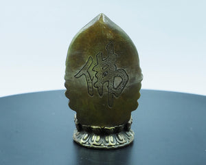 Antique Brass Buddha Statue: Home Decor Ornament (6.5x6x11 cm)