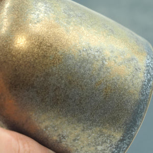 Handmade Metallic Glaze Ceramic Jar with Lid: Tea Spice Storage