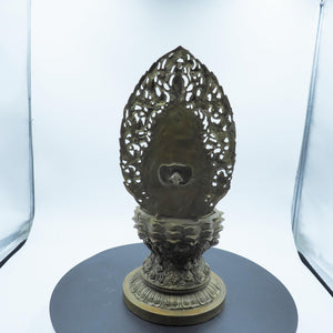 Pure Copper Shakyamuni Buddha Statue, Dainichi Nyorai Brass Figurine, Home Altar Decoration