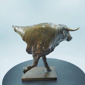 Handcraft Copper Bull Head Figurine - Calm Expression