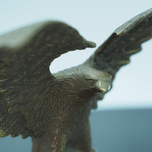 Solid Copper Large Eagle Figurine, Majestic Soaring Pose, Grand Ambitions Eagle Ornament