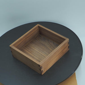 Handmade Solid Walnut Wood Box, Desk Tray Organizer