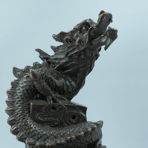 Copper Flying Dragon Incense Burner: Auspicious Feng Shui Decor