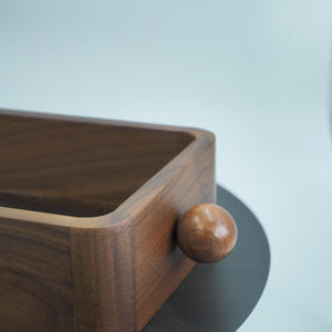 Walnut Glass Tray, Handmade Wooden Display Box, Elegant Tabletop Organizer