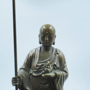 Reine Kupfer Ksitigarbha Bodhisattva Statue: Jiuhuashan Dizang Wang Figur