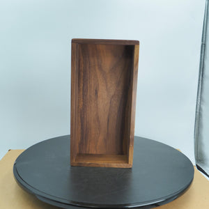 Handcrafted Black Walnut Wood Box: Dovetail Joint Organizer
