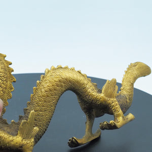 Brass Flying Dragon Ornament: Azure Zodiac Figurine