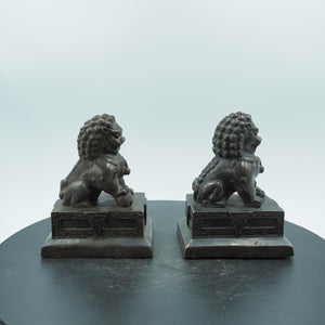 Brass Lion Statues: Antique Style Home & Office Decor