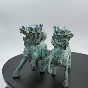 Bronze-Qilin-Statuen im Antik-Stil: Feng Shui Wohlstands-Wächter