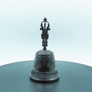 Brass Taoist Ritual Bell: Vajra Trident Design, Crisp Sound