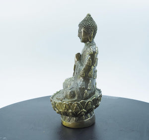 Messing Shakyamuni Buddha Lampe: Antike Universelle Licht-Statue