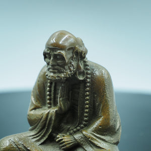Zen Dharma Master Solid Brass, Sand Monk Ornament, Antique Brass Collection