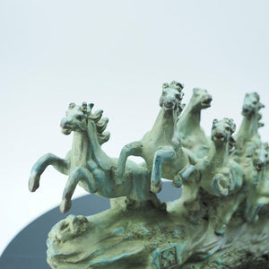 Pure Copper Eight Steeds Majestic Galloping Horse Figurine, Grand and Powerful