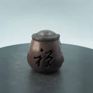復古銅製達摩菩提達摩像，迷你香爐家居裝飾，優雅銅雕