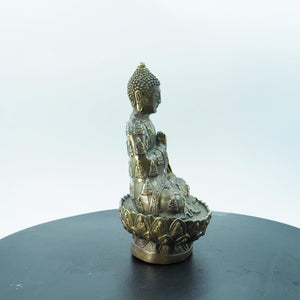 Messing Shakyamuni Buddha Lampe: Antike Universelle Licht-Statue