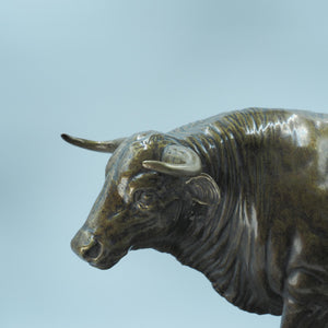 Handcraft Copper Bull Head Figurine - Calm Expression
