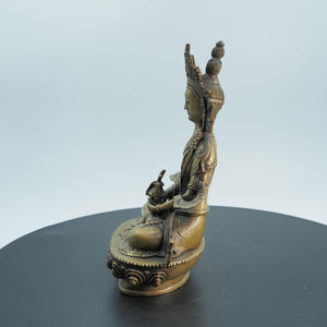 純銅藏傳佛教長壽佛像，菩薩佛母像，金剛薩埵銅像