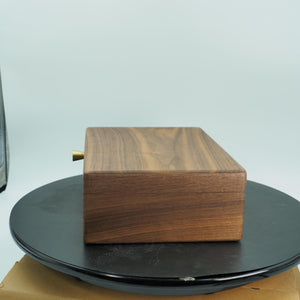 Black Walnut Jewelry Box, Double-Layer Multi-Compartment Storage for Necklaces, Watches & Rings