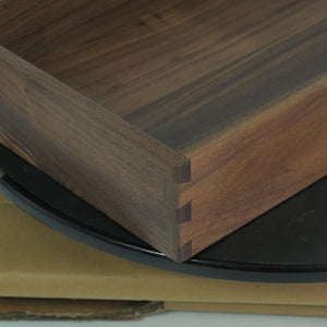 Handcrafted Walnut Wooden Tray, US Black Walnut Organizer Box, Minimalist Desk Storage