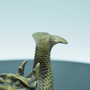 Copper Chiwen Ornament: Dragon Fish Roof Ridge Beast, Antique Decor