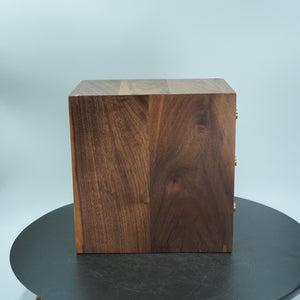 Handcrafted Black Walnut 3-Drawer Box, Solid Wood Desktop Organizer