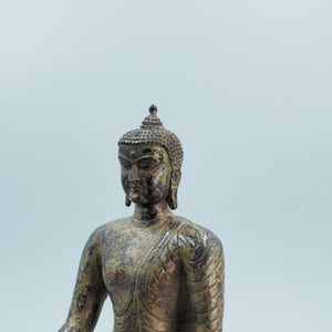 Gilded Brass Shakyamuni Buddha Statue, Traditional Tibetan Craftsmanship