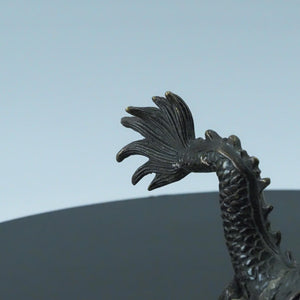 Brass Dragon Ornament: Antique Style Han Dynasty Dragon Grasping Pearl