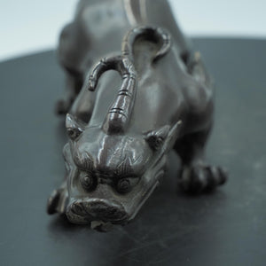 Pure Brass Pixiu, Auspicious Wealth-Attracting Mythical Beast, Decorative Craft Ornament