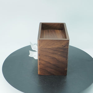 Handcrafted Solid Walnut Tissue Box | Luxury Wooden Tissue Holder for Home & Office