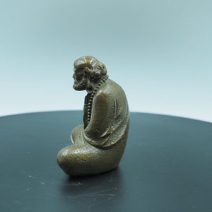 Zen Dharma Master Solid Brass, Sand Monk Ornament, Antique Brass Collection